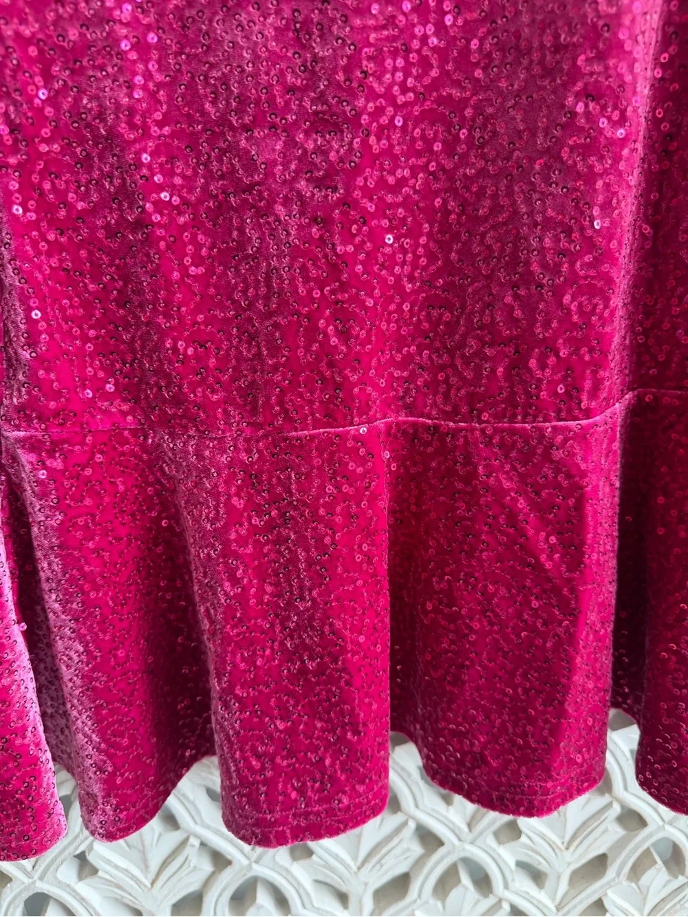 The Children's Place Sequin Velvet Dress Size 5/6